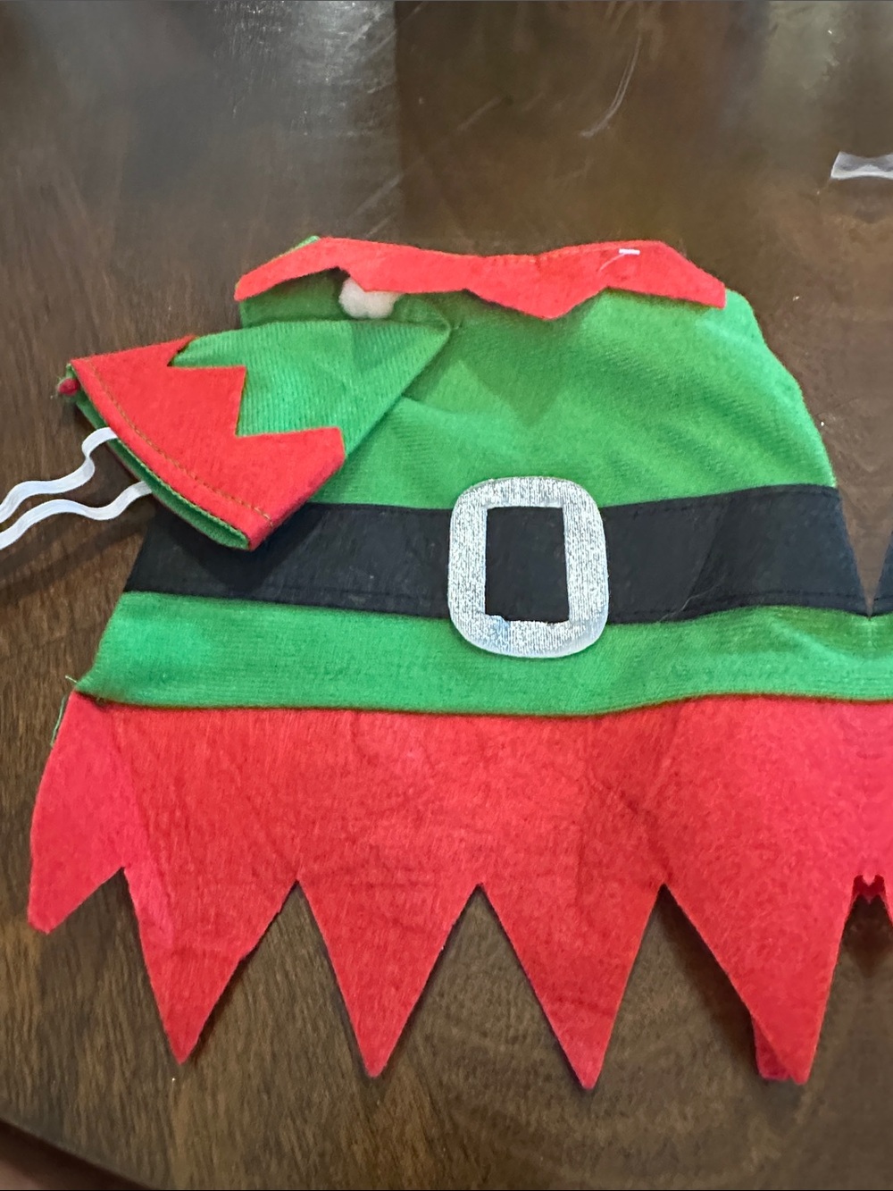 Festive Elf Hat and Collar Dog Costume Accessory - Green and Red